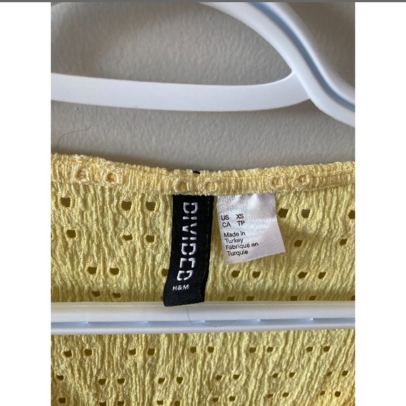 YELLOW PUFFER SLEEVES CROP TOP - Picture 3 of 4